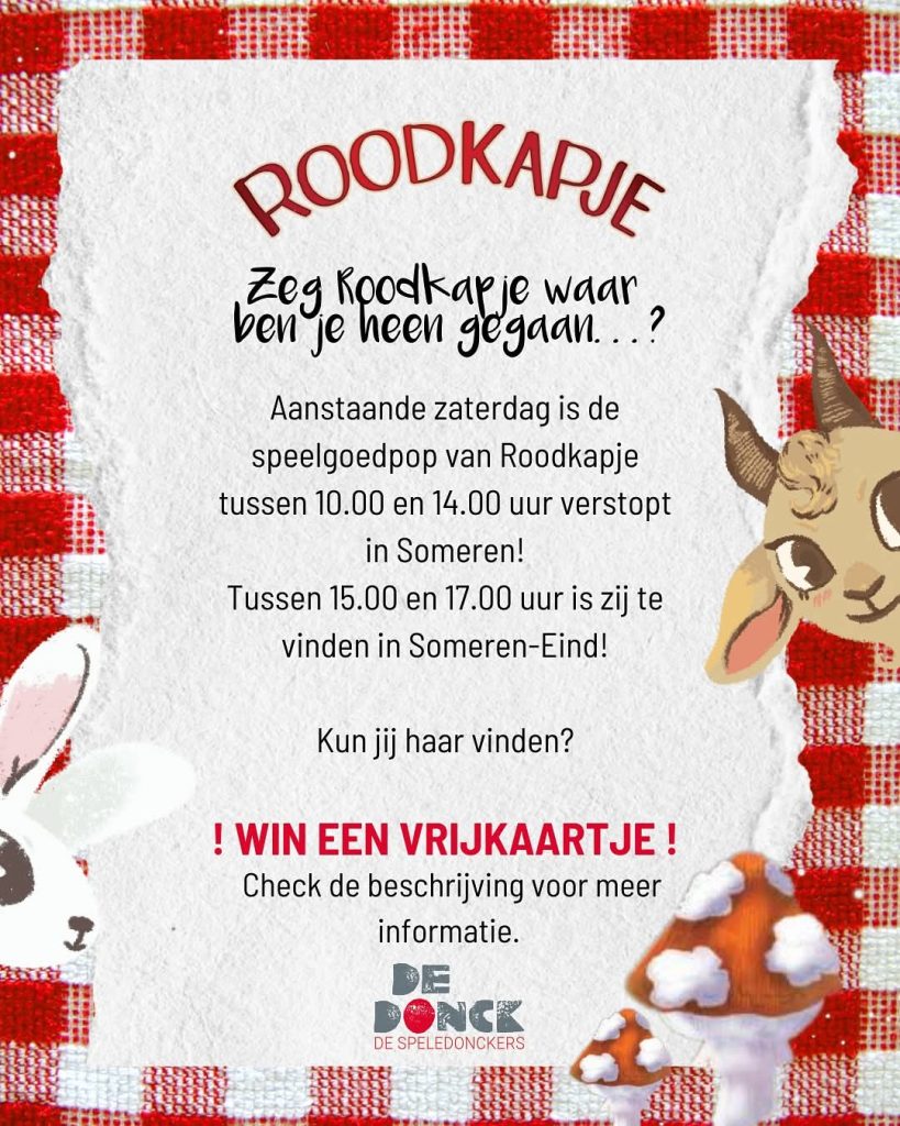 Win een vrijkaartje voor Roodkapje !