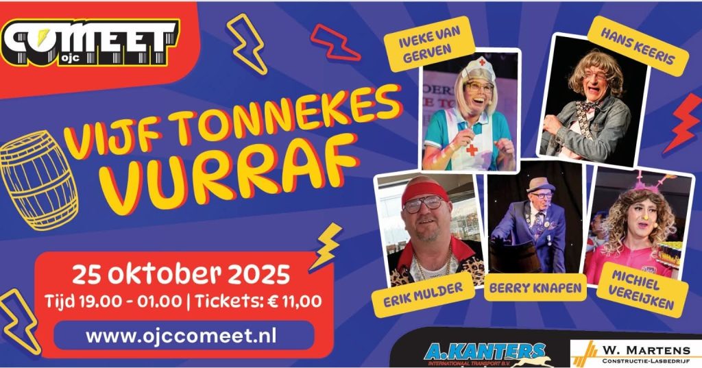 Vijf Tonnekes Vurraf bijna uitverkocht!