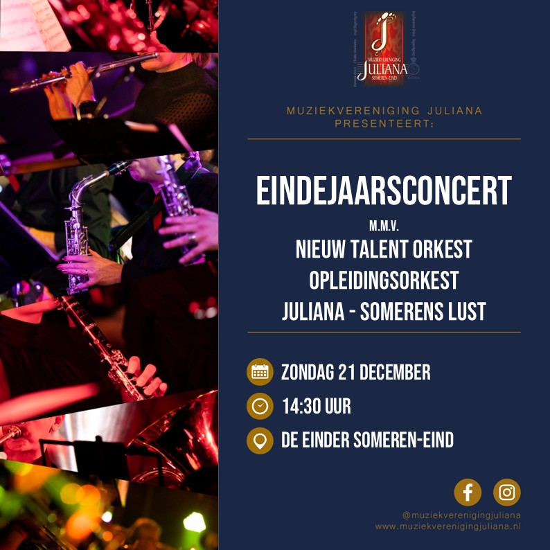 Eindejaarsconcert NTO en opleidingsorkerst Juliana