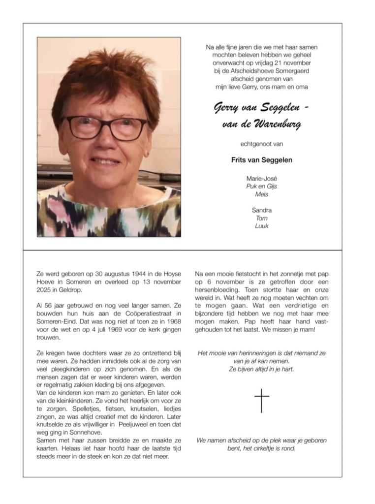 Gerry van Seggelen – van de Warenburg