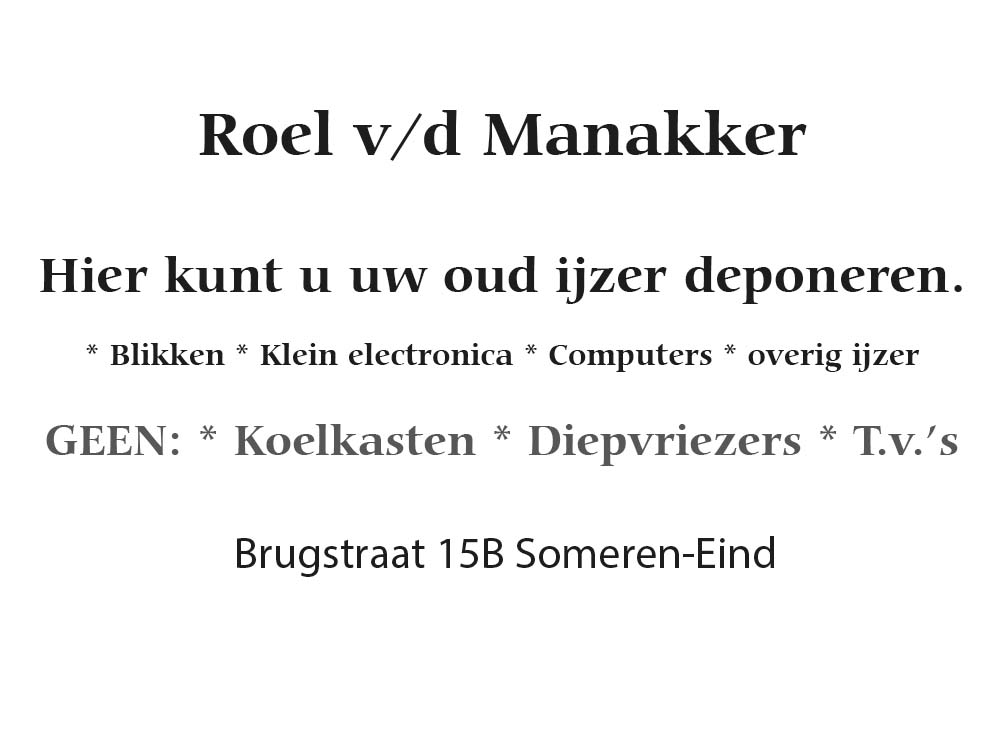 Roel vd Manakker