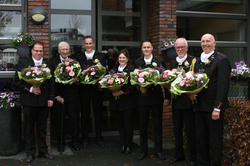 Huldiging jubilarissen Muziekvereniging Juliana