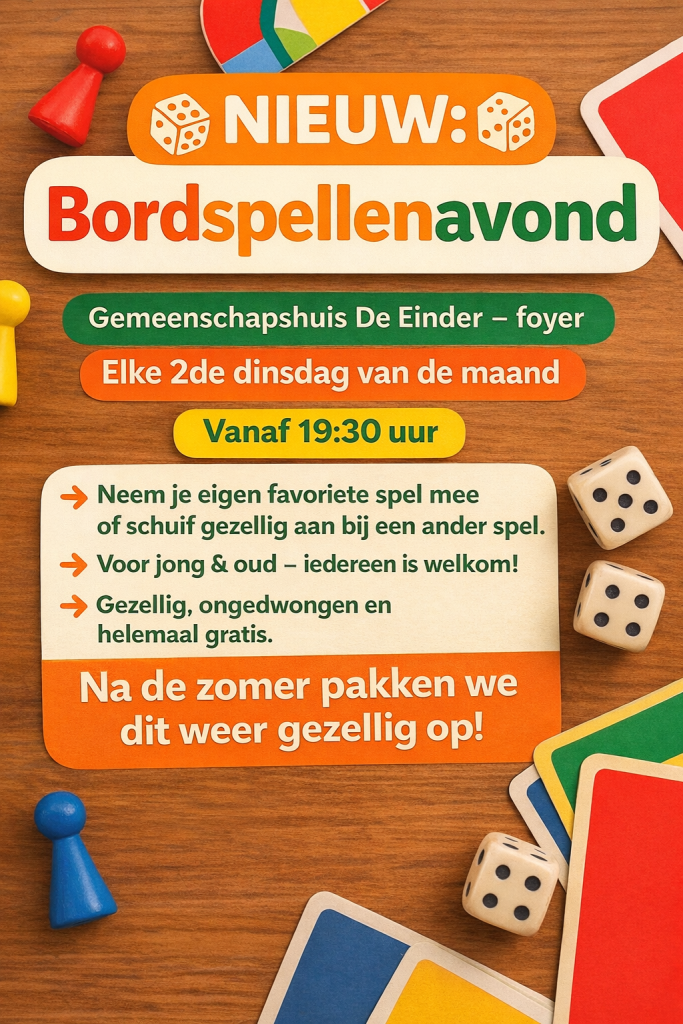 Update Bordspelavonden in De Einder