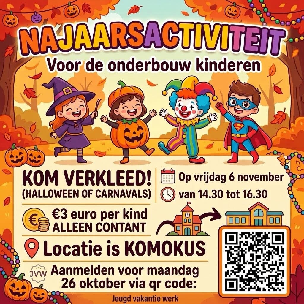 Jeugdvakantiewerk organiseert najaarsactivteit